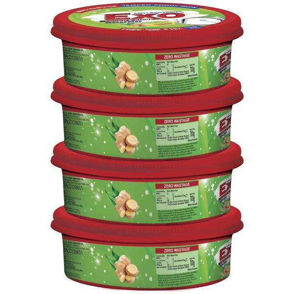 Exo Round Dishwash Bar 700gm X 4 | Complete Dishwashing Solution