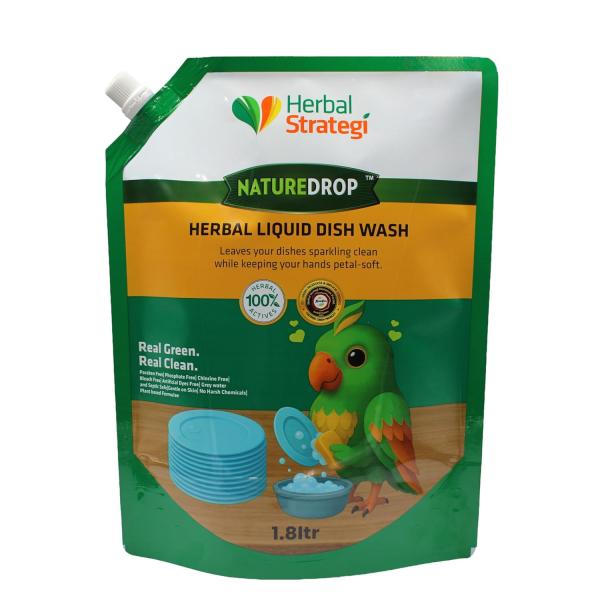 Herbal Strategi NatureDrop Dishwash Liquid - 1.8L Refill |