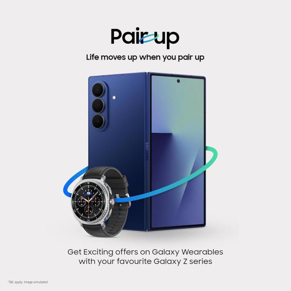 Samsung Galaxy Z Fold7 5G Smartphone with Galaxy AI (Silver Shadow, 12GB RAM, 512GB Storage), Ultra Sleek Design with 200MP Camera, Powerful Snapdragon 8 Elite, Google Gemini