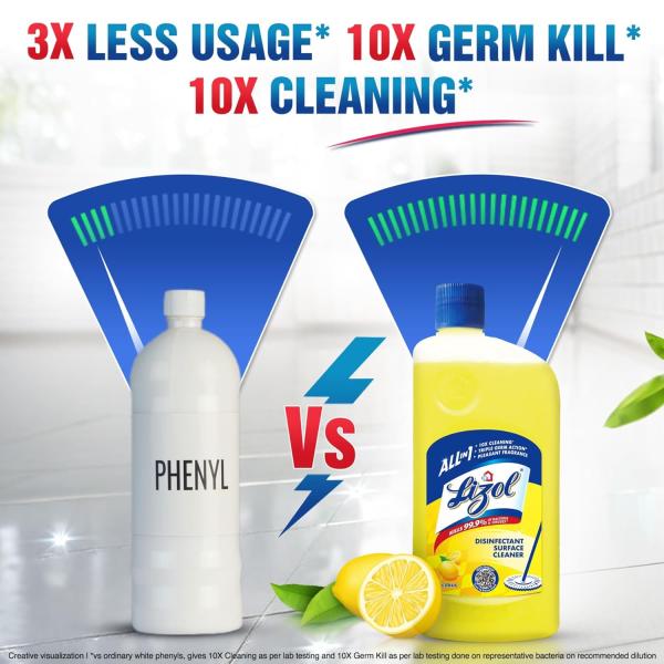 Lizol Disinfectant Floor Cleaner, Citrus 975ml