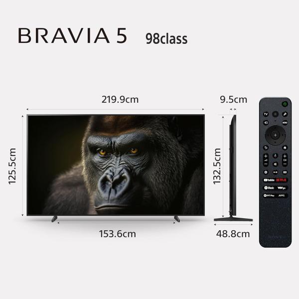 Sony 248 cm (98 inches) BRAVIA 5 Series 4K Ultra HD Smart Mini LED Google TV K-98XR55A