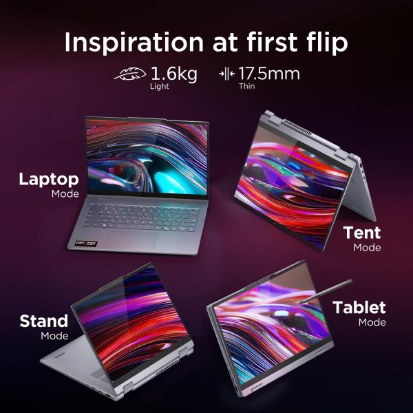 Lenovo IdeaPad 5 2-in-1 AMD Ryzen AI 5 340 (16GB RAM/512GB SSD/14 (35.5cm)/WUXGA IPS/Windows 11/Copilot+PC/Microsoft 365 Basic + Office 2024/Digital Pen 2/Grey/1.6Kg)