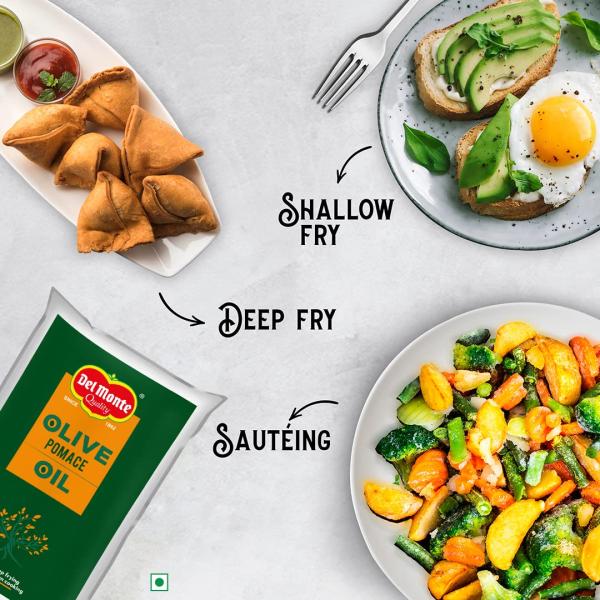Del Monte Foods Pvt. Ltd. Pomace Olive Oil (Imported) | All purpose cooking oil for everyday Indian cooking