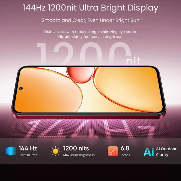 realme 15X 5G Smartphone 8+128GB Maroon Red,