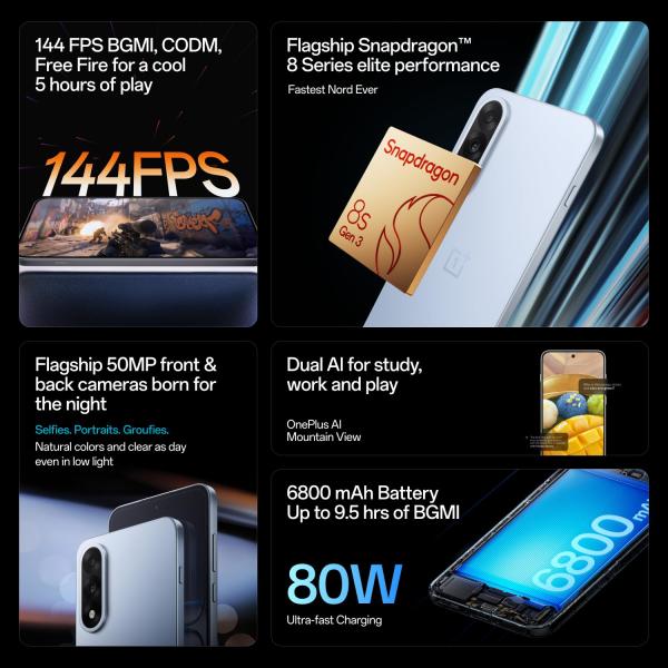 OnePlus Nord 5 | Snapdragon 8s Gen 3 | Stable 144FPS Gaming