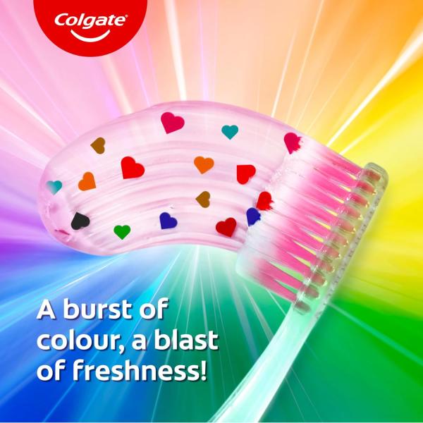 Colgate MaxFresh Rainbow Fresh Gel Toothpaste, with Heart Shaped Cooling Crystals, Triple Mint Flavour, and Ultrafreeze Technology for Intense Freshness, 100g