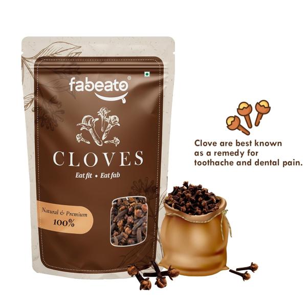 Fabeato Natural Premium Whole Cloves (Laung) For Indian Cooking 200Gm| Whole Spices
