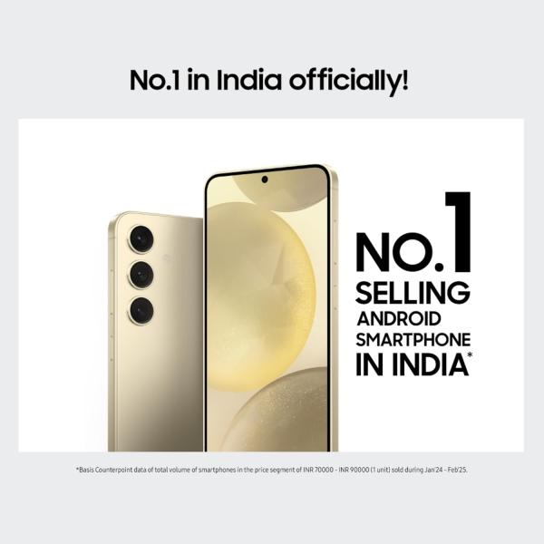 Samsung Galaxy S24 5G AI Smartphone (Cobalt Violet, 8GB, 128GB Storage)