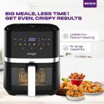 Milton Rapid Digital Air Fryer 5L | 1450W | 360° High Speed Air Circulation