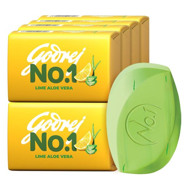Godrej No.1 Lime & Aloe Vera (150g), Pack of 9 - High TFM (Grade 1 Soap), Long-Lasting Fragrance