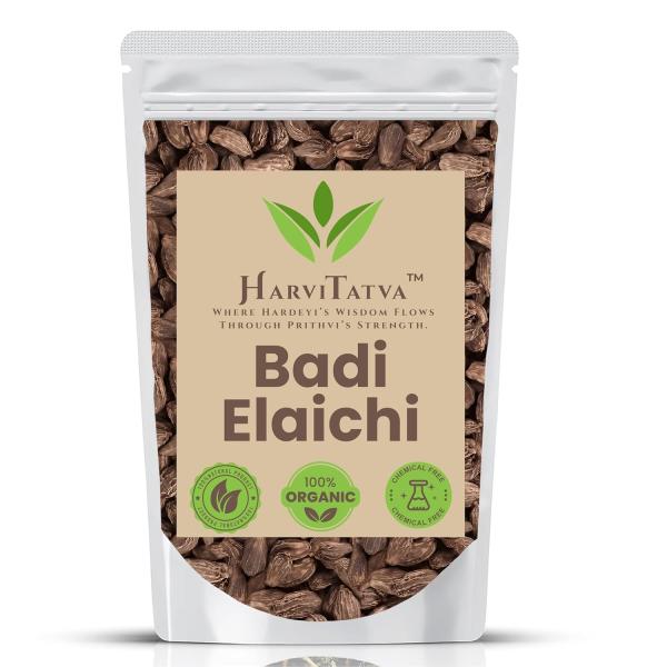 HarviTatva Badi Elaichi Whole (Black Cardamom) – 100% Natural