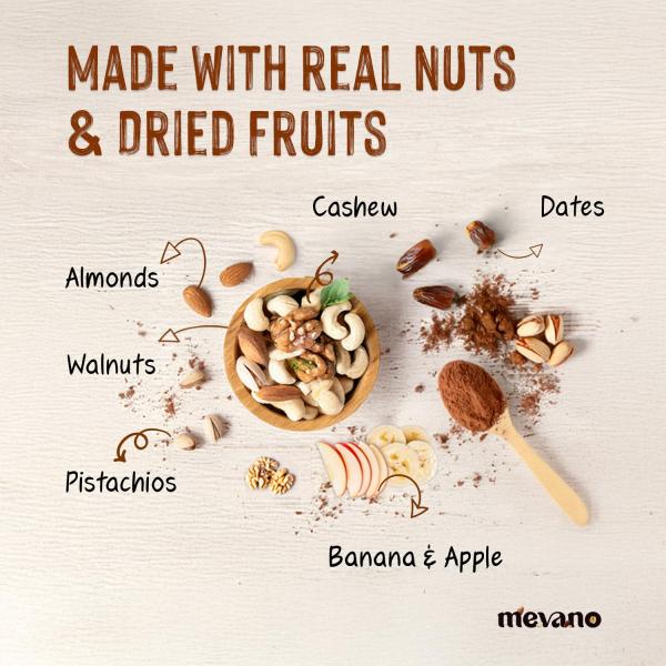 Mevano 7 Nuts Kids Protein Milk Mix Powder | 0 Refined SUGAR, 0 JAGGERY |