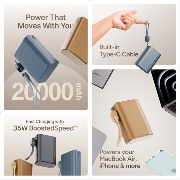 Ambrane 20000mAh 35W Fast Charging Small Pocket Size Powerbank,