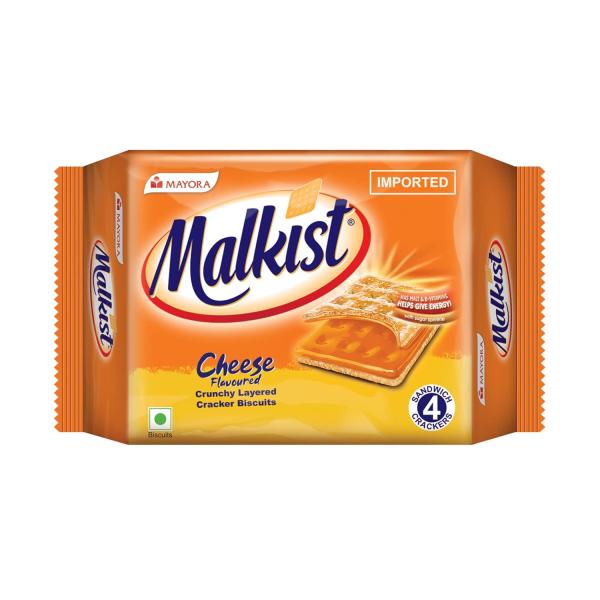 Malkist Cheese Flavoured Cracker Biscuits -72g - Pack of 8 (cheese)