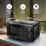 Haier 19 L Inverter Technology, Light Weight, Defrost, 5 Power Levels Solo Microwave Oven (HIL1901MBPB, Black)