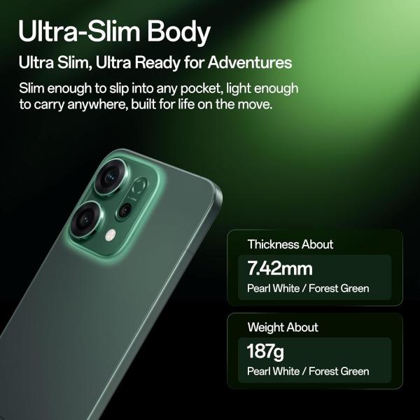 OPPO Reno14 5G (Forest Green, 8GB RAM, 256GB Storage)Forest Green