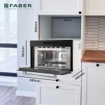 Faber 34L Built-In Black Finish Microwave Oven with Touch Control Auto Cook Menus & Auto Power Off Protection Grill Convection Defrost & Combination Cooking 1 Yr Warranty