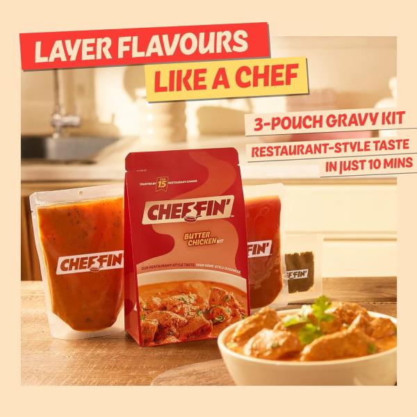 Cheffin' Butter Chicken Masala 285g | Ready to Cook in 10 mins | Serves 2-3