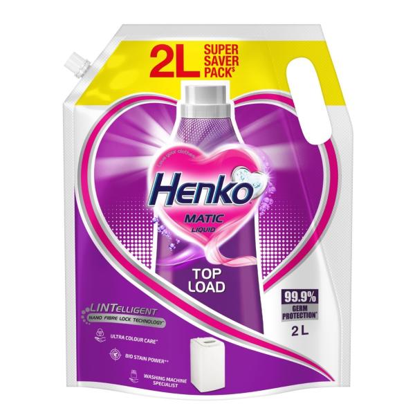 Henko Matic Top Load Liquid Detergent - 2L Refill Pouch with Nano