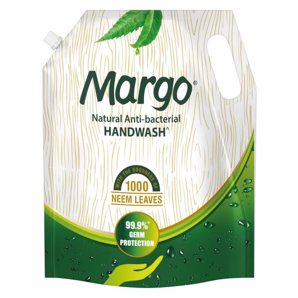 Margo Natural Anti-Bacterial Handwash for Soft, Hydrated hands - 1500ml Refill Pack [ Pack of 1 ]