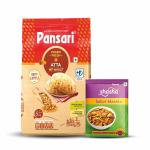 Pansari Chakki Fresh Atta 5 Kg With Free Sabzi Masala | MP Wheat Flour