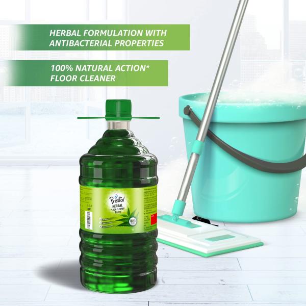 Presto! Disinfectant Surface & Floor Cleaner | Neem | 5 Litre | Kills 99.9% Germs | Suitable For Bathroom & Floor Surfaces Like Ceramic, Marble, Granite, Mosaic