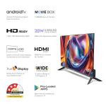 VW 80 cm (32 inches) Frameless Series HD Ready Android Smart LED TV VW32S