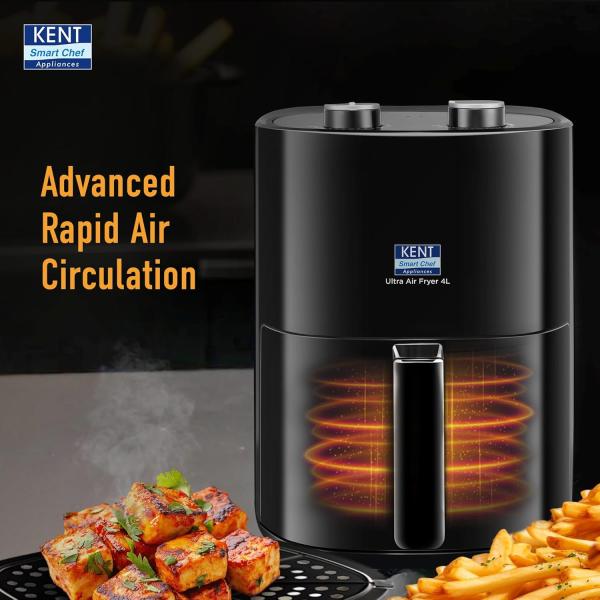 KENT Ultra Air Fryer 4L | 1300W | Fry, Bake, Grill & Roast