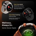 Fire-Boltt Axiom Round Smart Watch 1.43″ Super AMOLED Display with Always‑On Mode, Bluetooth Calling