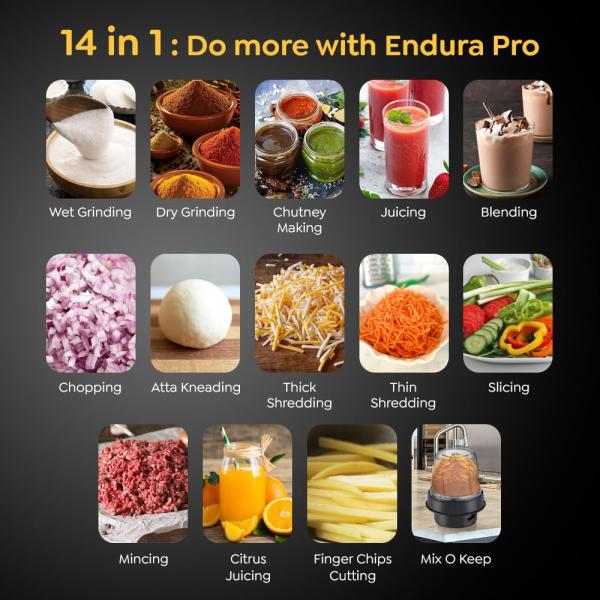 Prestige Endura Pro 1000 Watt Multi Functional Mixer Grinder