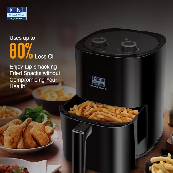 KENT Ultra Air Fryer 4L | 1300W | Fry, Bake, Grill & Roast