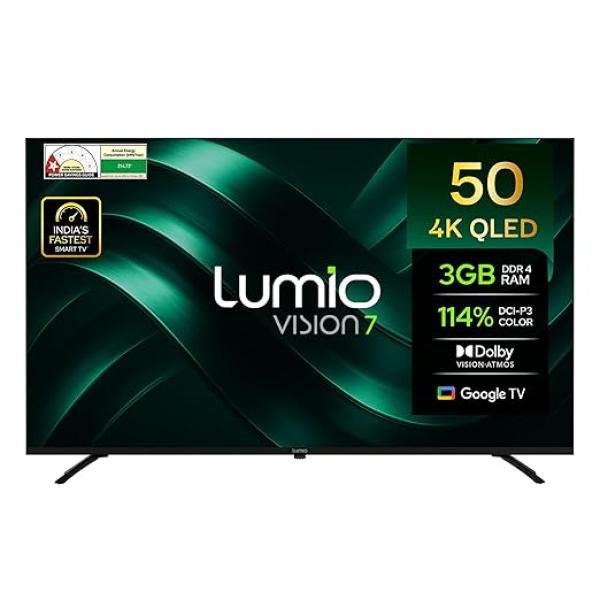 Lumio Vision 7 127 cm (50 inches) 4K Ultra-HD Smart QLED Google TV FTW2-ADSG