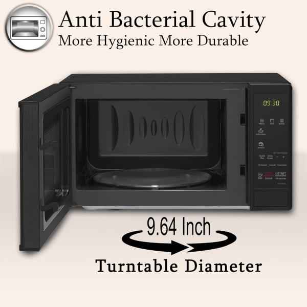 LG 20 L Grill Microwave Oven (MH2044DB, Black, Quartz Heater, I-Wave Technology Indian Cuisine Auto Cook Menu, Steam Clean, Anti-Bacterial Cavity & Health plus Menu)
