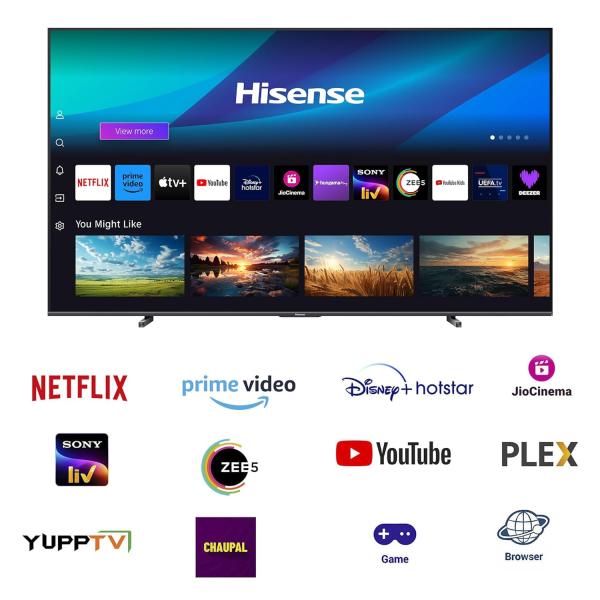 Hisense 254 cm (100 inches) Q7N Series 4K Ultra HD Smart QLED TV 100Q7N (Dark Grey)