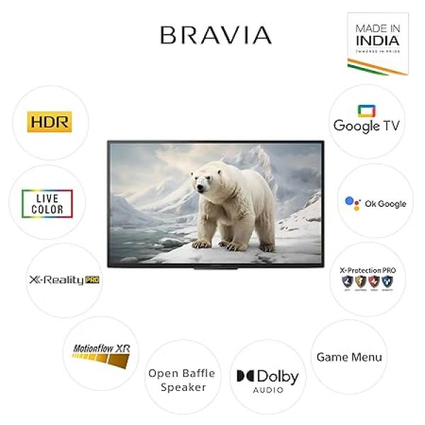Sony BRAVIA 80 cm (32 inches) HD Ready Smart LED Google TV KD-32W825 (Black)