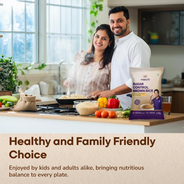 Sugar.fit Sugar Control Low GI Brown Rice, High Fiber & Gluten-Free, 100% Organic and Natural
