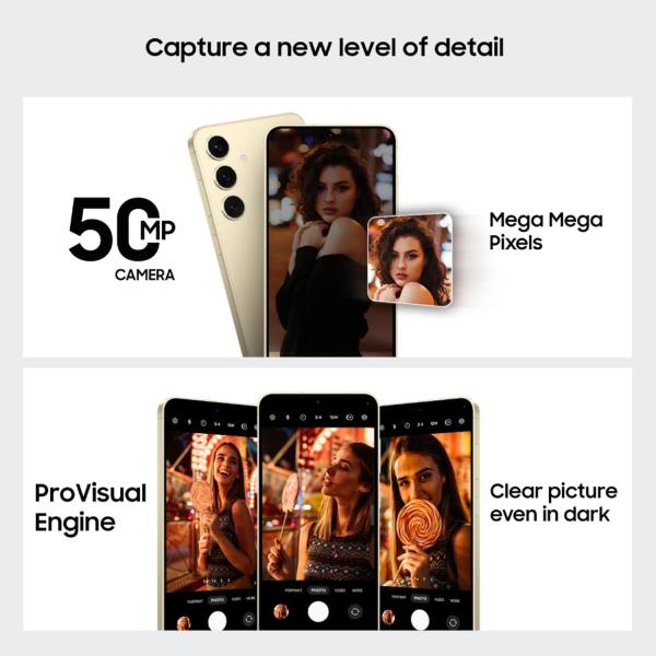 Samsung Galaxy S24 5G AI Smartphone (Cobalt Violet, 8GB, 128GB Storage)