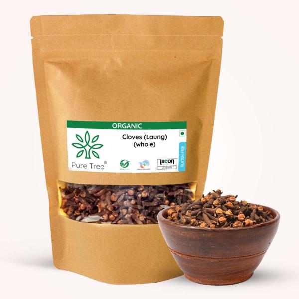 Pure Tree Certified Organic Laung | 100 Gm | Organic Cloves Whole