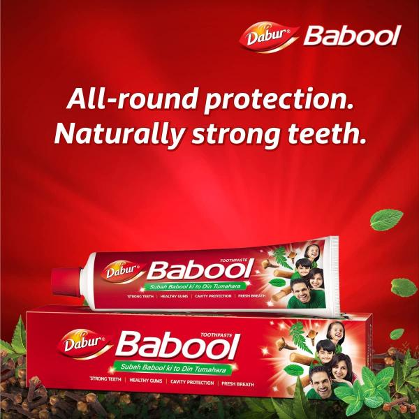 Dabur Babool Ayurvedic Toothpaste -700g (350g x 2) | For Strong Teeth & Healthy Gums |
