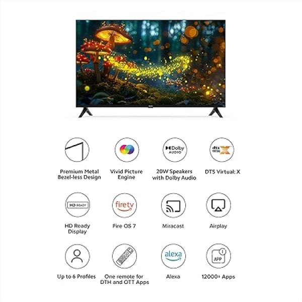 Redmi Xiaomi 80 cm (32 inches) F Series HD Ready Smart LED Fire TV L32MA-FVIN (Black)