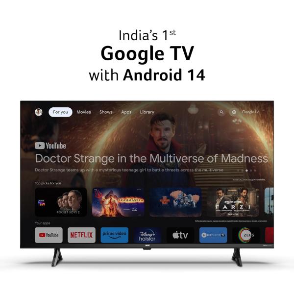 acer 108 cm (43 inches) Ultra V Series 4K Ultra HD Smart QLED Google TV AR43QDVGU2875BD