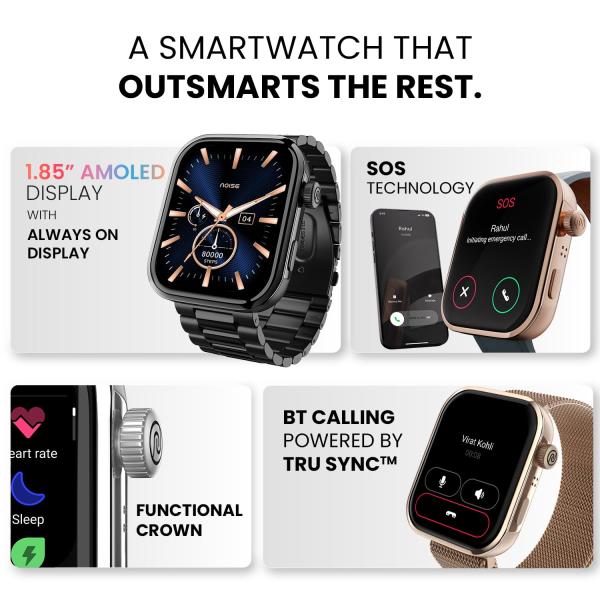 Click to see full view Noise Colorfit Pro 5 Smart Watch 1.85" AMOLED Display