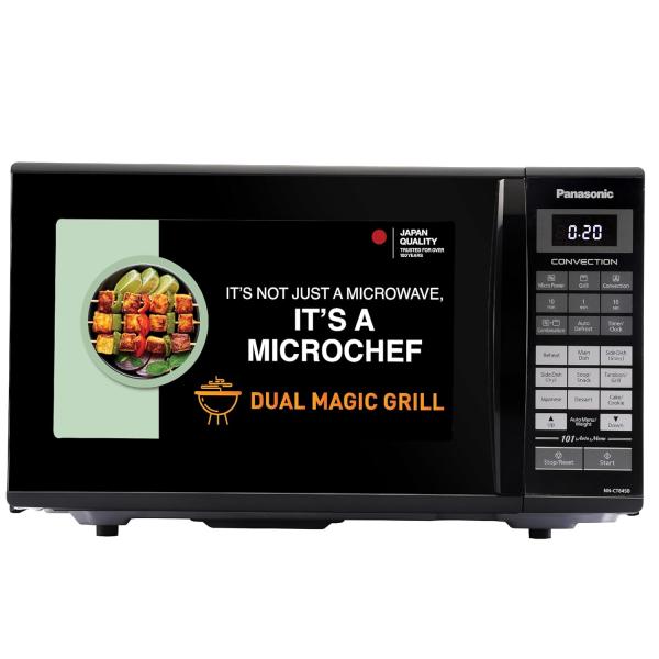 Panasonic 27L Convection Microwave Oven(NN-CT645BFDG,,Black Mirror, 360° Heat Wrap, Magic Grill)