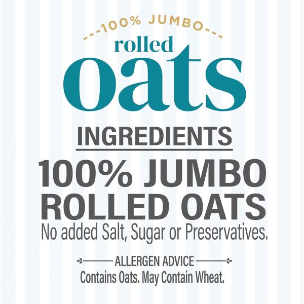 Bagrry’s 100% Jumbo Rolled Oats 1kg Jar
