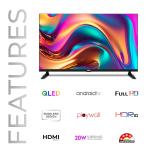 VW 109 cm (43 inches) OptimaX Series Full HD Smart QLED Android TV VW43AQ1