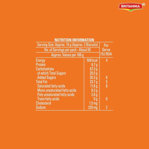 Good Day Britannia Cashew Cookies, 905 g , 10N*82.7= 827 g (Weight May Varie)