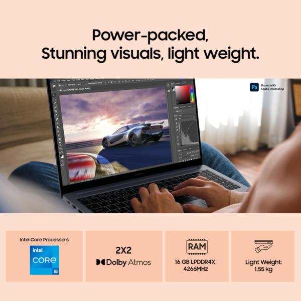 Samsung Galaxy Book4 (Gray, 16GB RAM, 512GB SSD)