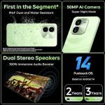 iQOO Z9x 5G (Tornado Green, 4GB RAM, 128GB Storage) | Snapdragon 6 Gen 1 with 560k+ AnTuTu Score | 6000mAh Battery with 7.99mm Slim Design | 44W FlashCharge