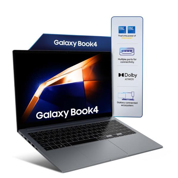 Samsung Galaxy Book4 (Gray, 16GB RAM, 512GB SSD)