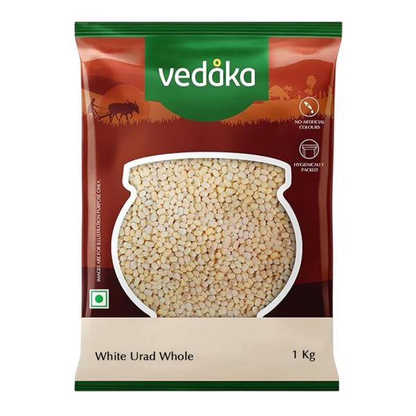 Vedaka Premium White Urad Whole, 1kg